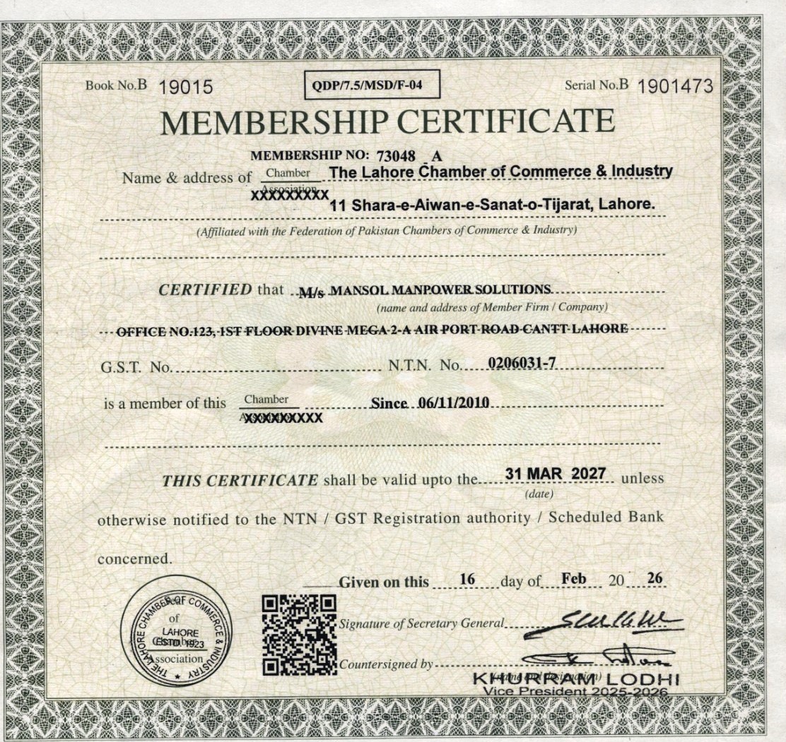 Chamber of commerce Membership - MMS